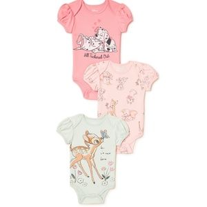 Disney Girls Cute 3 piece onesies bodysuits set 3-6 months